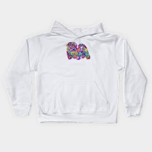 Shih Tzu dog watercolor Kids Hoodie